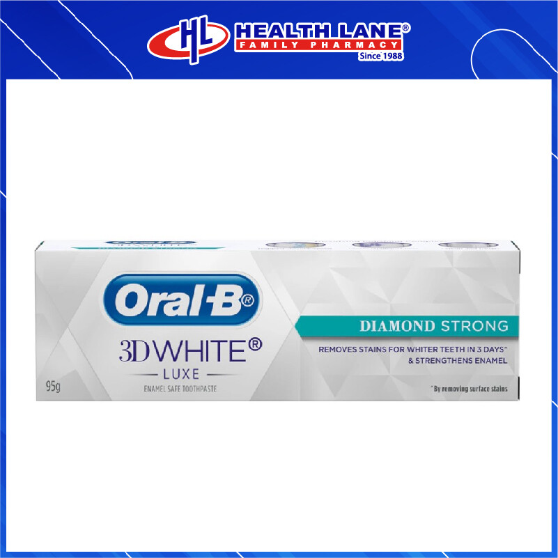 ORAL B 3DPUTIHLUXE UBAT GIGI (DIAMOND STRONG) - 95G